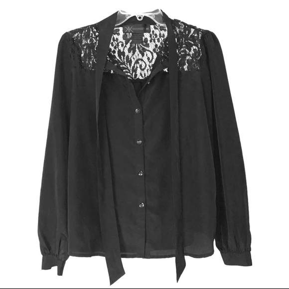 Kardashian Kollection Tops - Kardashian Kollection • long-sleeved, Lace Blouse.